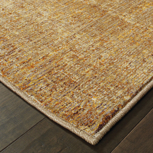 Aegina Antiquities Gold/Yellow Area Rug, 3'3"x5'2" Contemporary Area Rugs by Newcastle