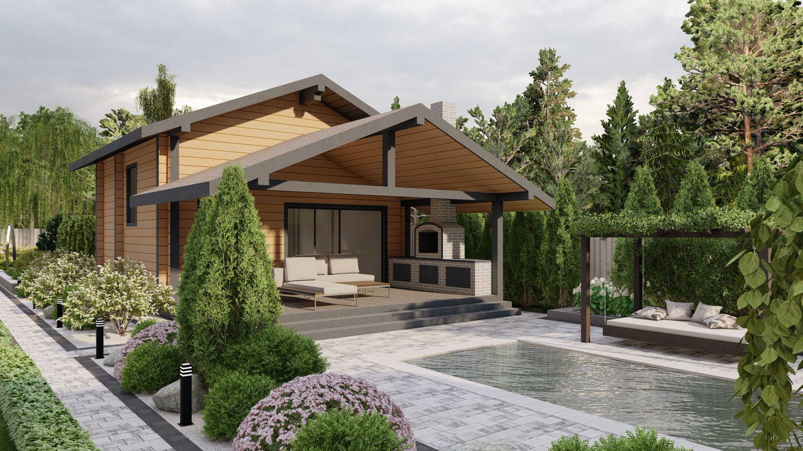 Полный цикл проектирования участка с домом