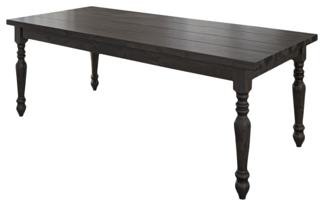 Country French Turned Leg Table, Turned Leg Dining Table