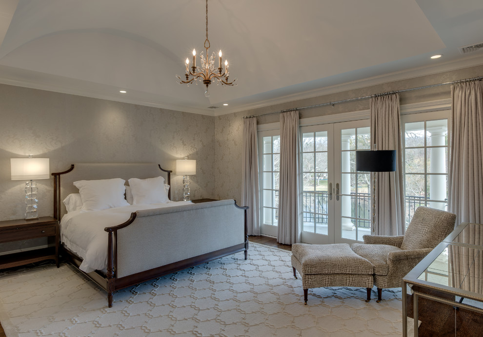 Design ideas for a traditional bedroom in New York.