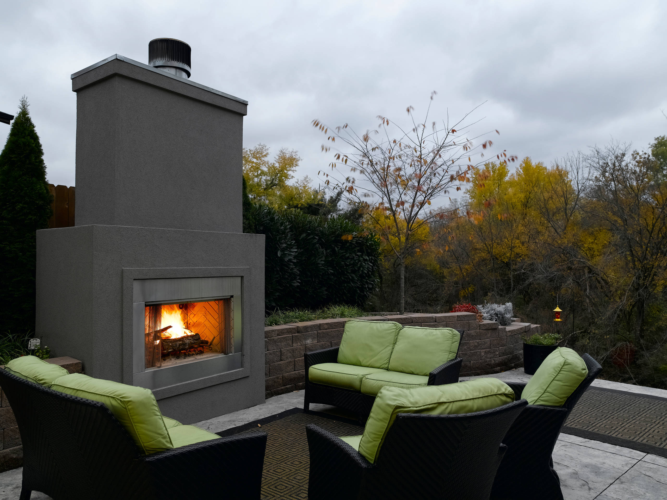 Outdoor Fireplace and Patio
