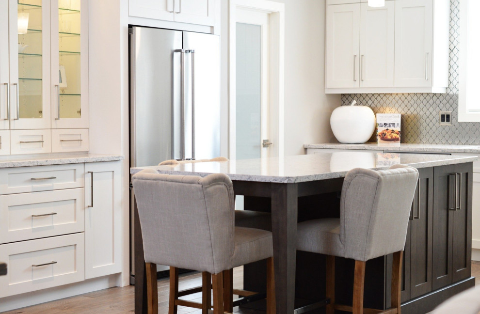 Inspiration for a transitional kitchen remodel in Boston
