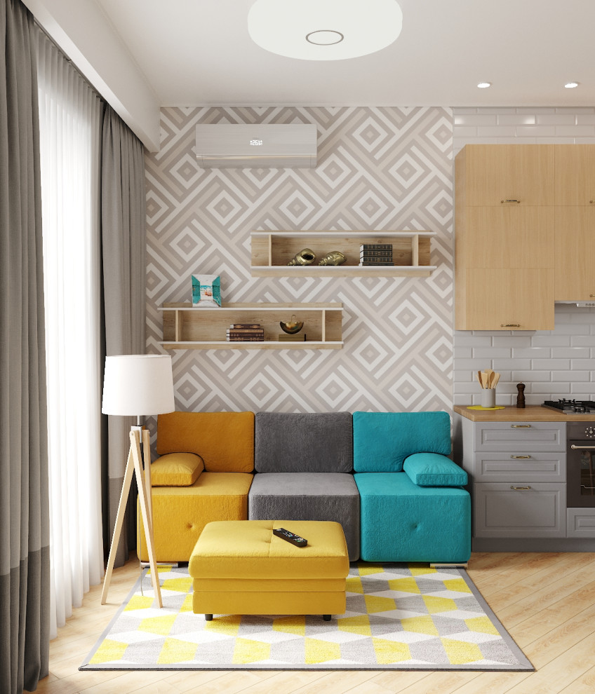 Визуализация кухни-гостиной