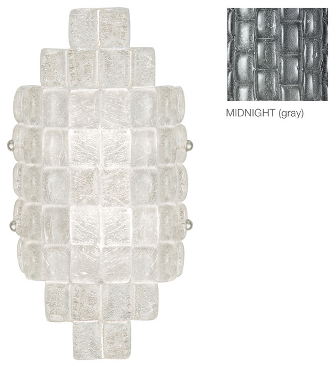 Fine Art Lamps 840650-1 Constructivism Midnight Grey Glass Wall Sconce