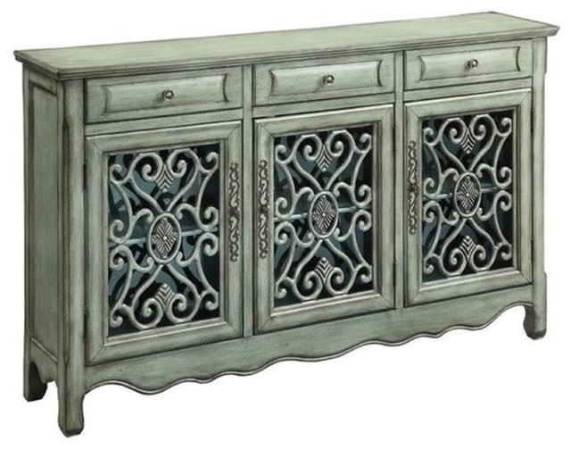 Bowery Hill Traditional Accent Sideboard, Antique Green - Buffets And ...