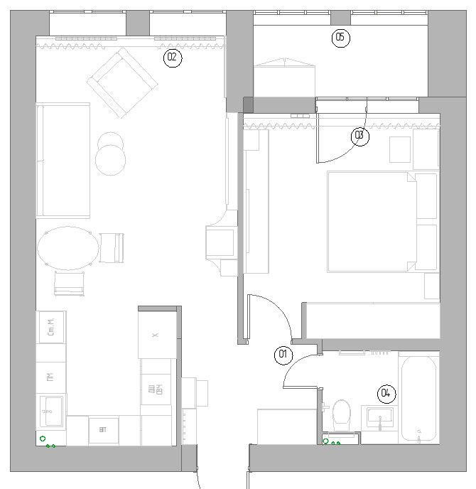 Квартира 60 кв. м. ЖК Эталон на Неве