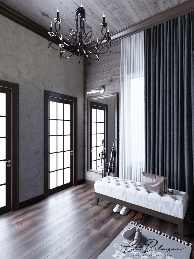 Прихожая в доме в стиле шале