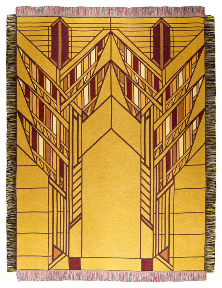 Frank Lloyd Wright Dana Sumac Tapestry Throw - Craftsman - Tapestries ...