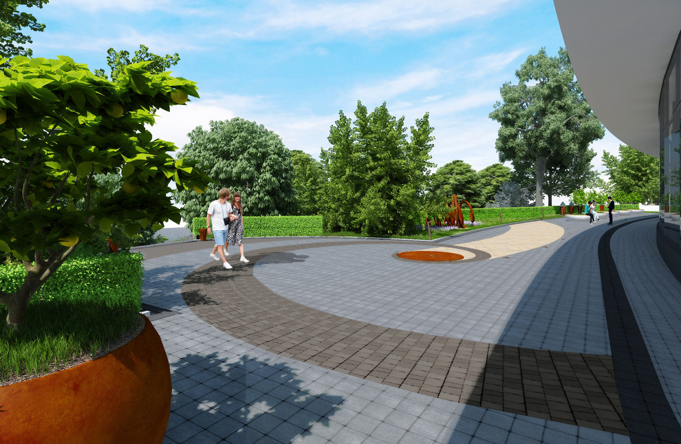 Благоустройство территории отеля Crystal house в г. Калининград