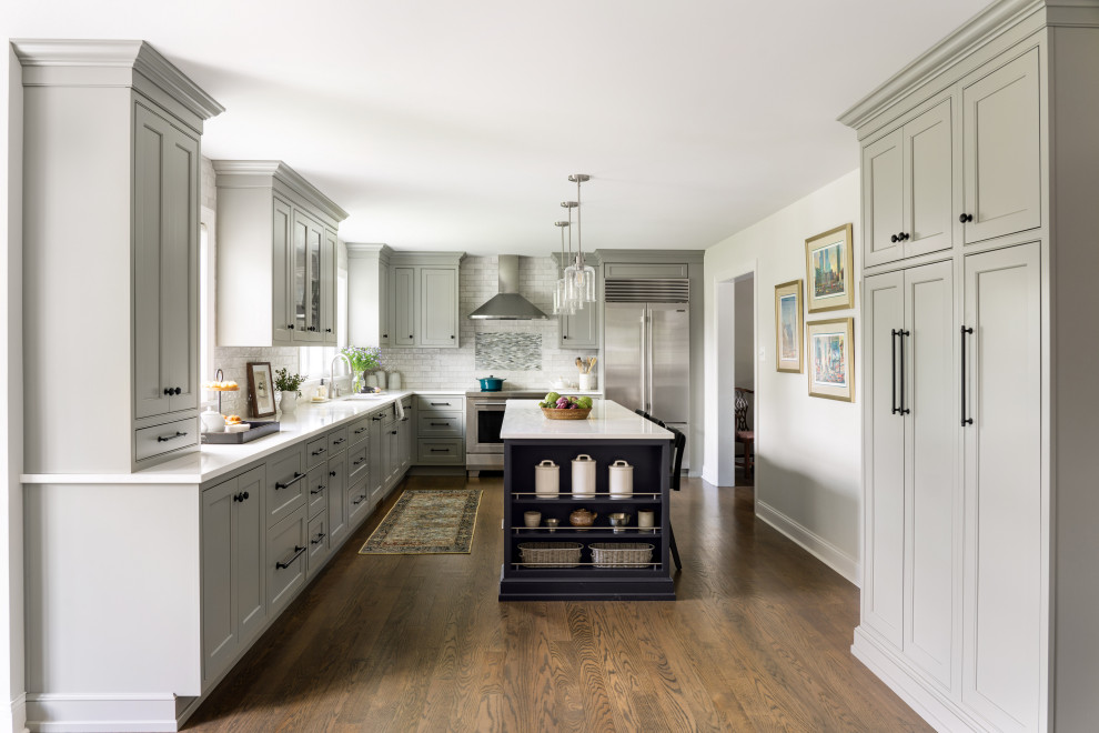 Nimbus and Grey Wood-Mode Cabinets in West Chester Kitchen Remodel ...
