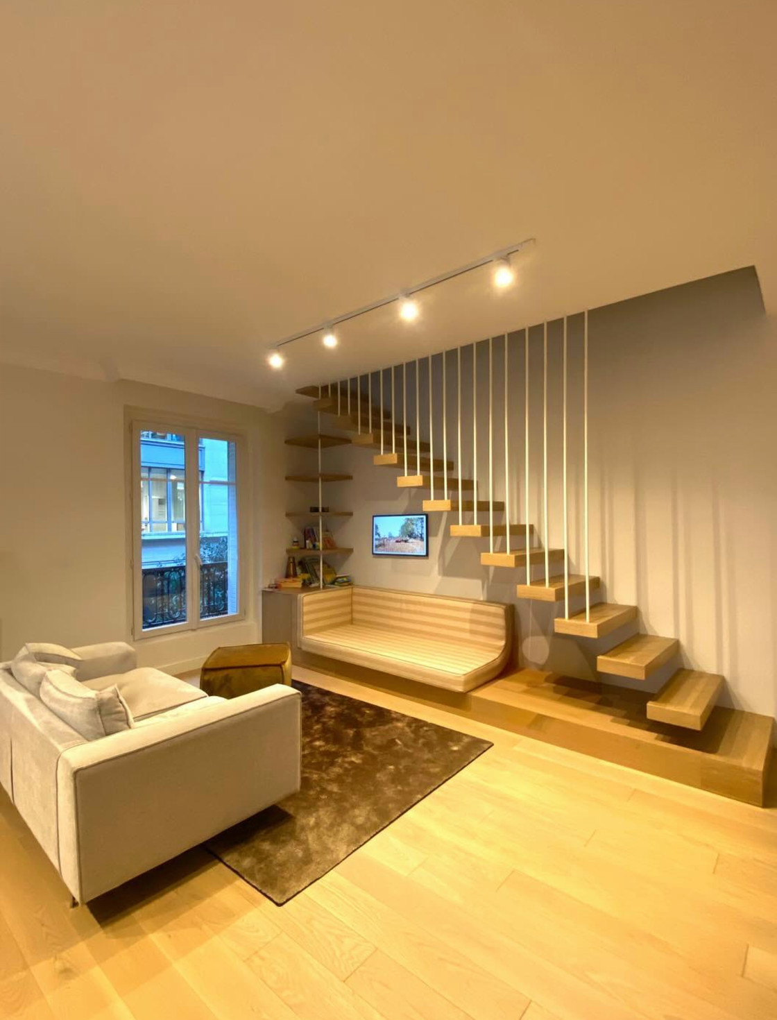 Projet Montorgueil -Rénovation complète d'un appartement de 145 m2.