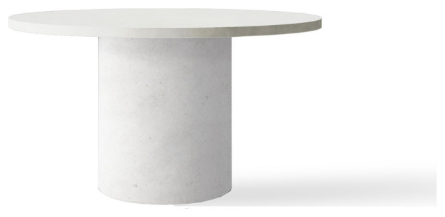 Aura Round Concrete Dining Table - Transitional - Dining Tables - by