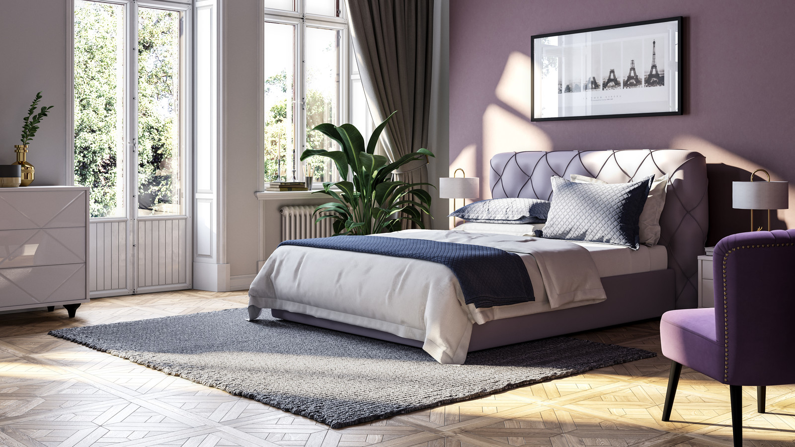 Продающая визуализация спальни для интернет магазина