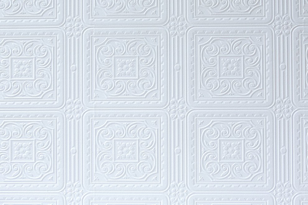 Brewster RD80000 Turner Tile Paintable Textured Vinyl Wallpaper white