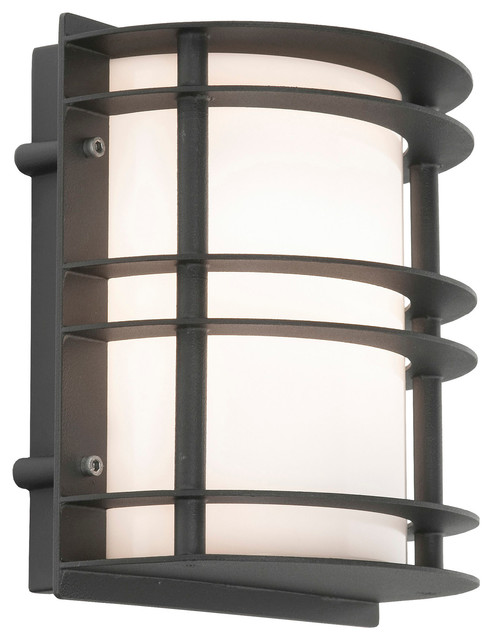 Stockholm Flush Outdoor Wall Light, Black and Opal