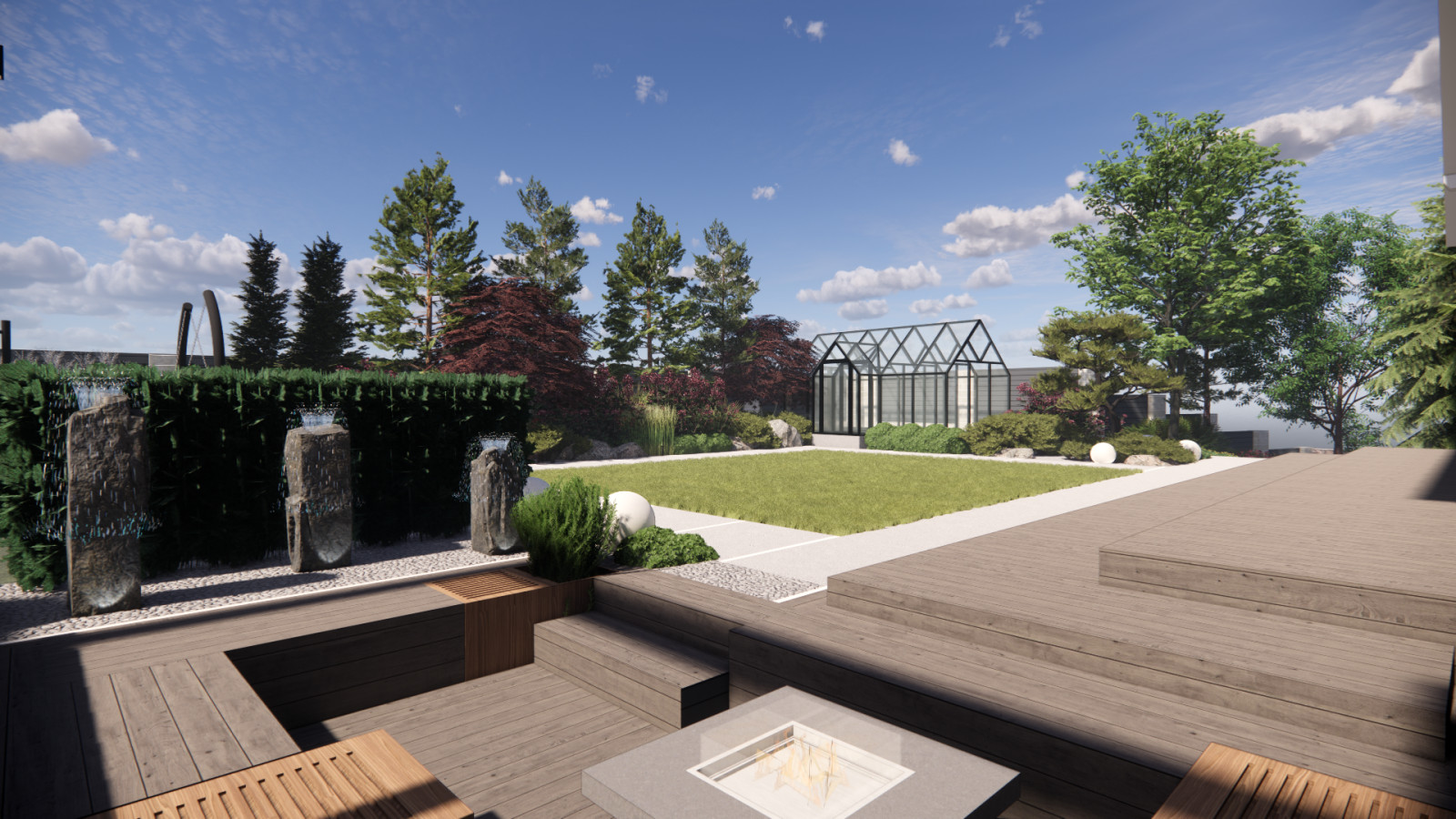 Вид от костровой зоны