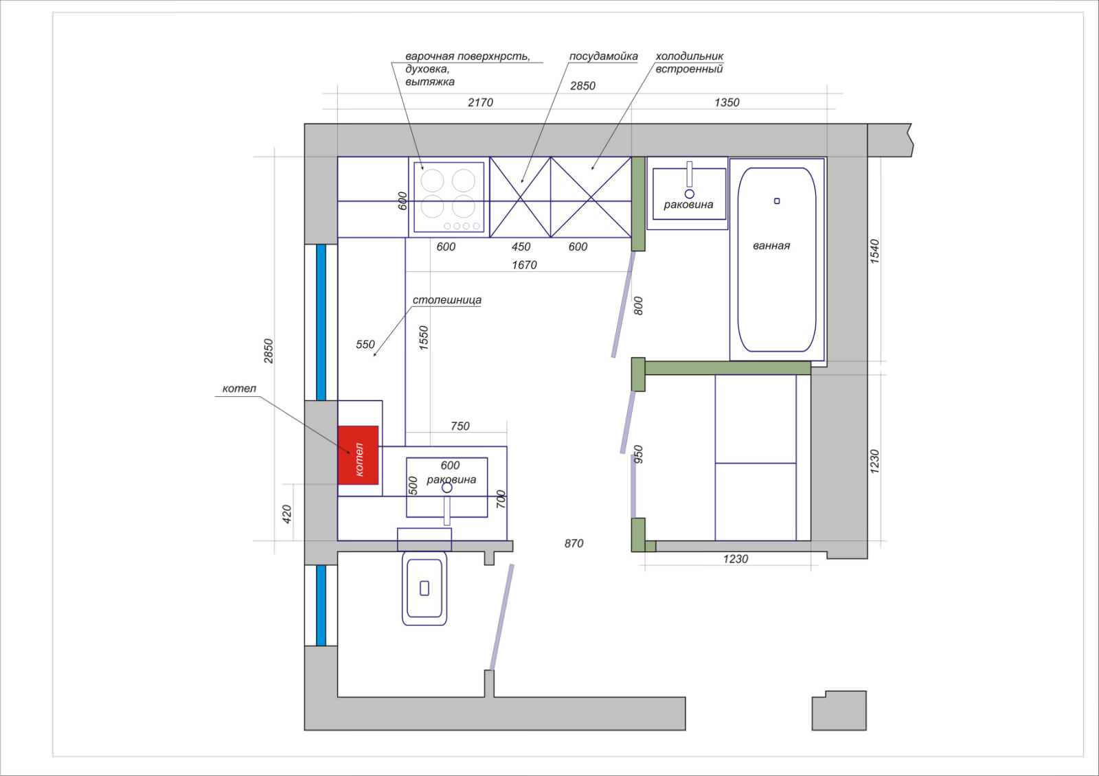 Маленькая однушка в старом фонде  "ДО и ПОСЛЕ"