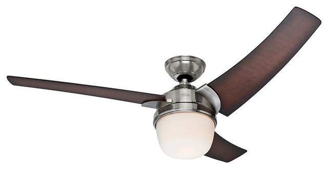 Hunter Fan Company 54" Eurus Brushed Nickel Ceiling Fan With Light and Remote