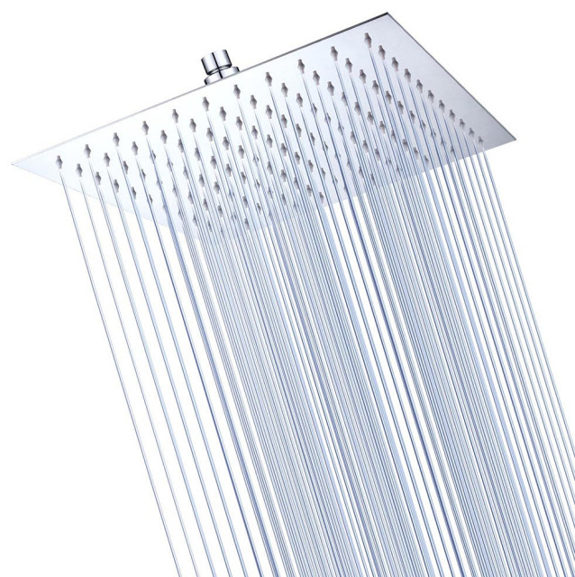 12'' Home Square Stainless Steel Rain Shower Head Rainfall Bathroom Top Sprayer 