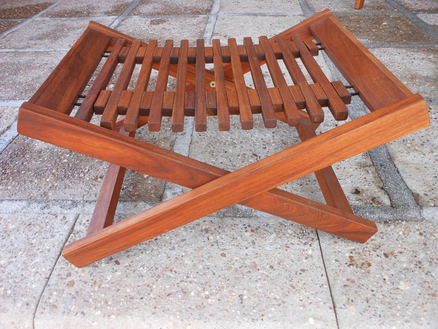 EX Design Tzalam Wood Outdoor Furniture - Woven Footrest