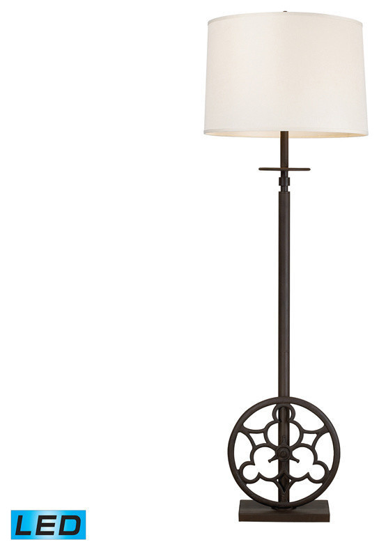Dimond Lighting Ironton Vintage Rust Floor Lamp - LED Offering Up To 800 Lumens