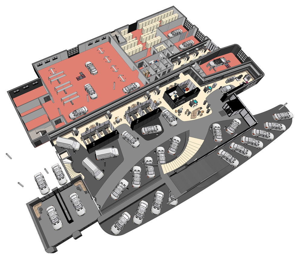 Эскизный проект дилерского салона Mercedes-Benz