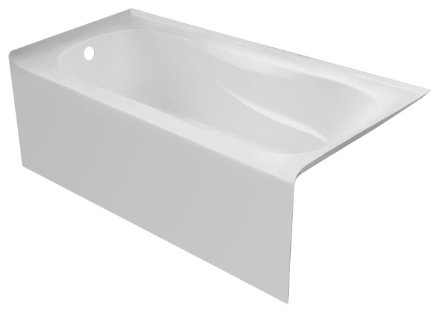 Valley Acrylic Above Floor Rough In pPRO Acrylic Multi-Layered Bath Tub 60", Whi