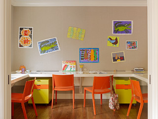 transitional home office | A Space of Their Own in a Custom Home