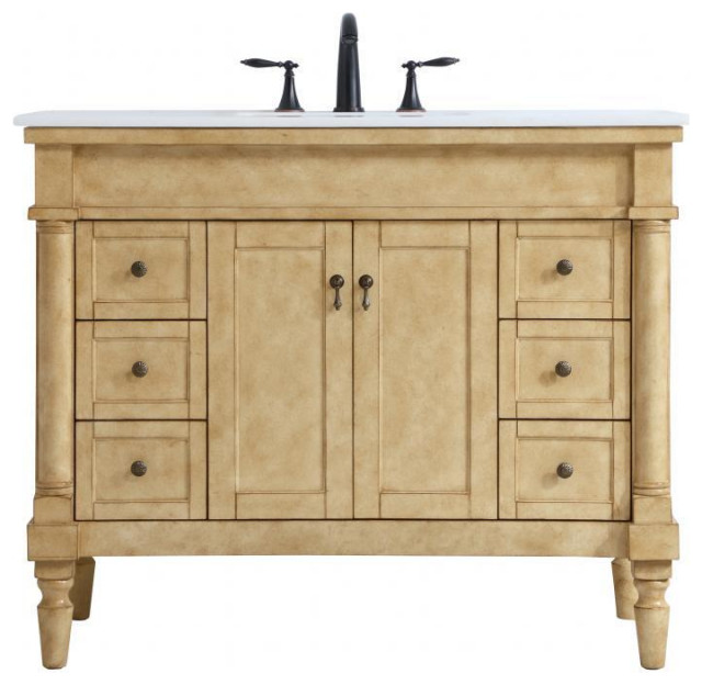 42" Single Bathroom Vanity - Traditional - Bathroom Vanities And Sink ...