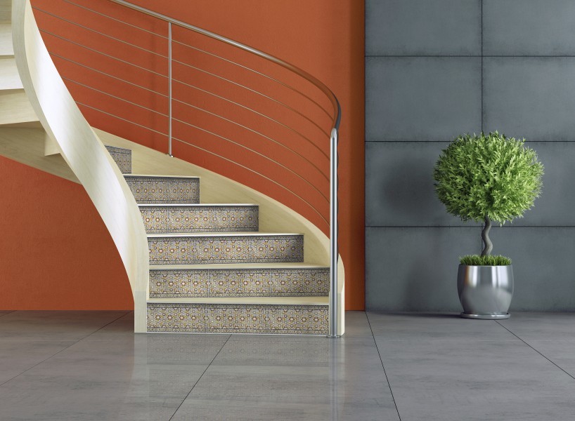 Example of a mountain style staircase design in Orange County