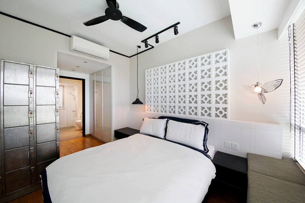This is an example of an industrial bedroom in Singapore.