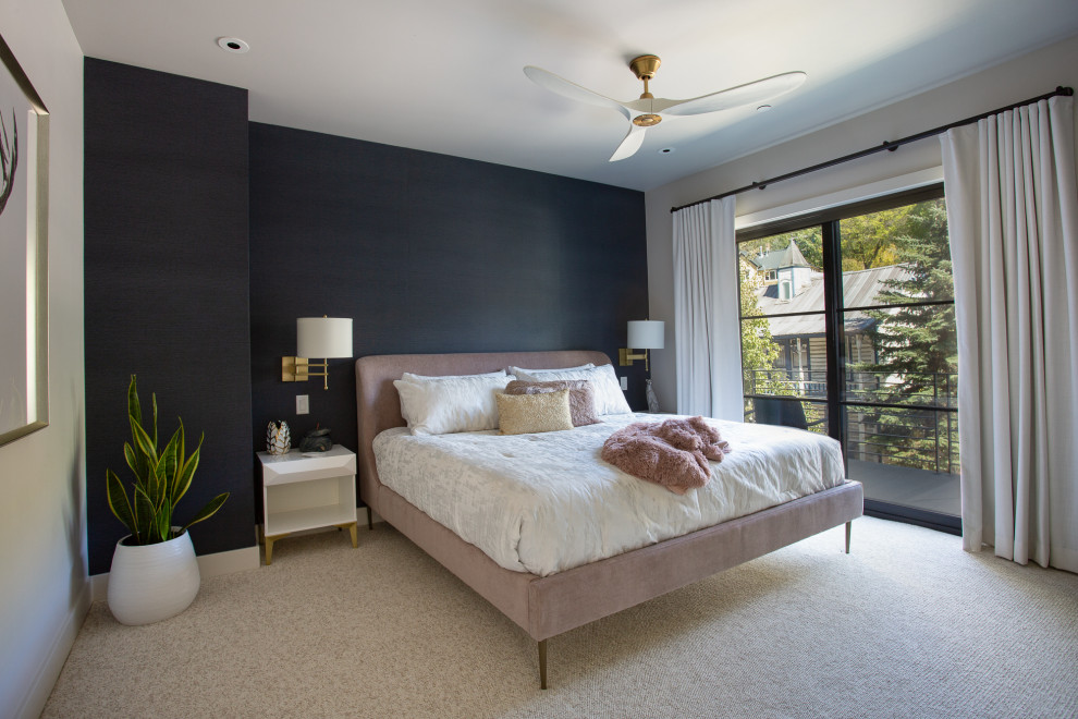 Contemporary bedroom in Salt Lake City.