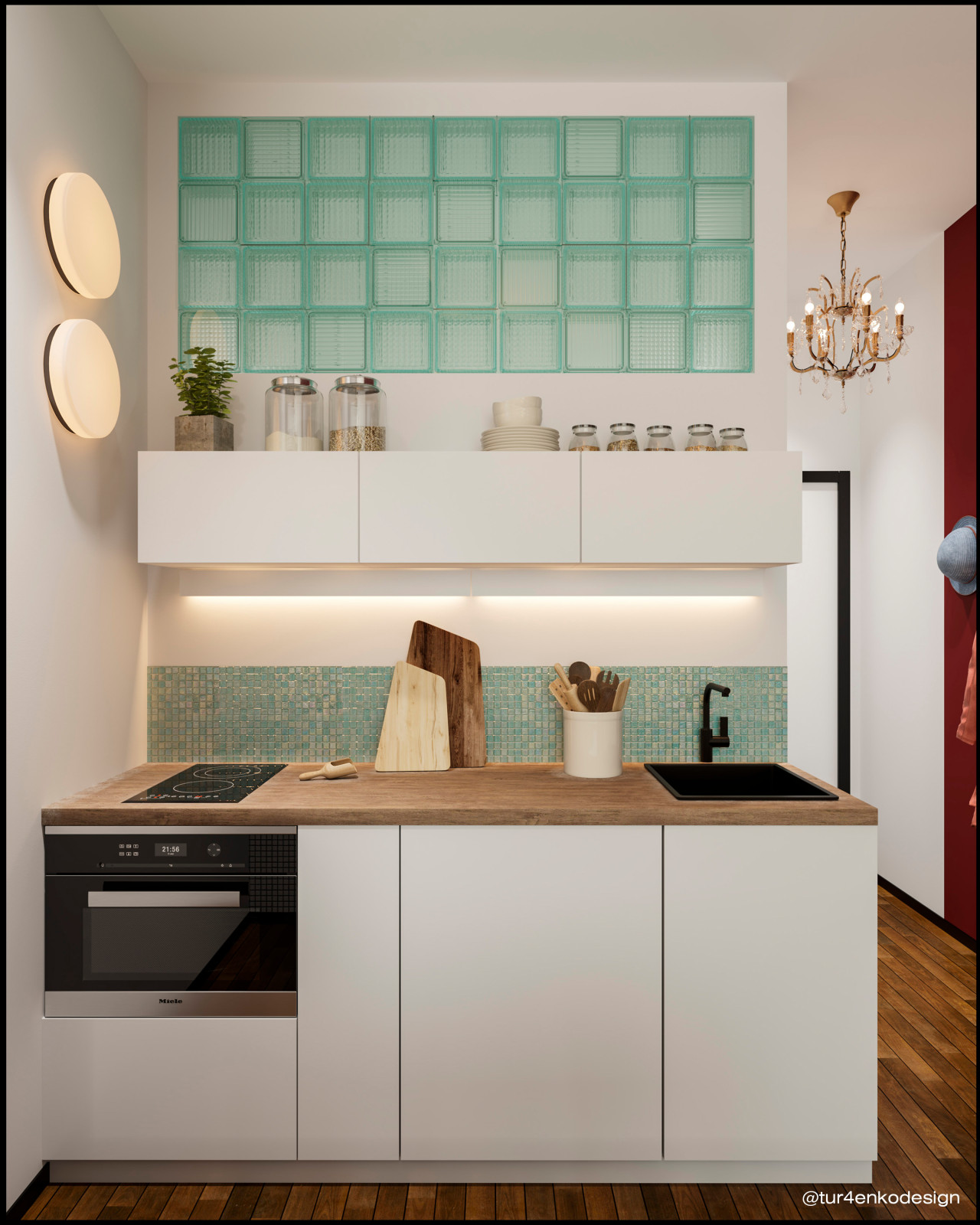 Дизайн маленькой квартиры студии 21 м2 в ЖК "Символ"