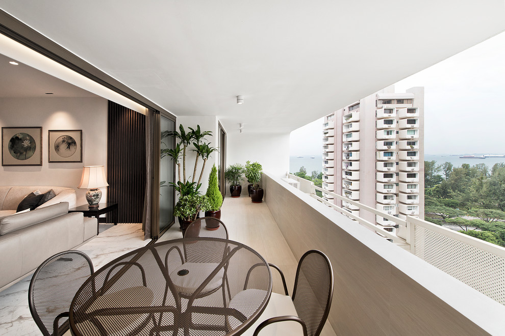 This is an example of an asian balcony in Singapore.