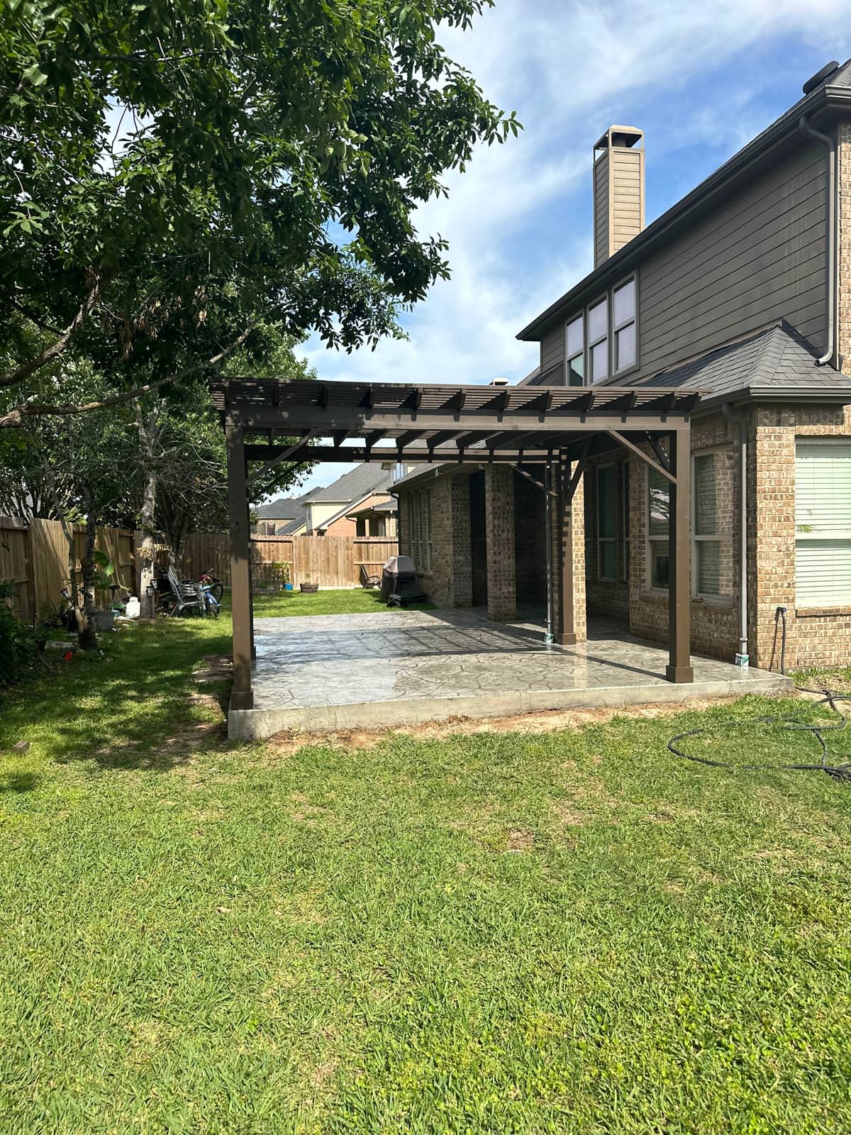 Pergola and patio extension in Firethorne