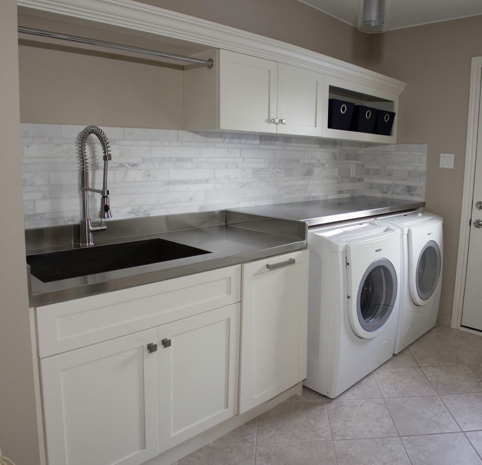 Traditional laundry room in Toronto.