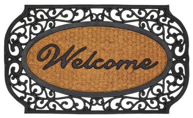 Grill Border Welcome Door Mat Contemporary Doormats By