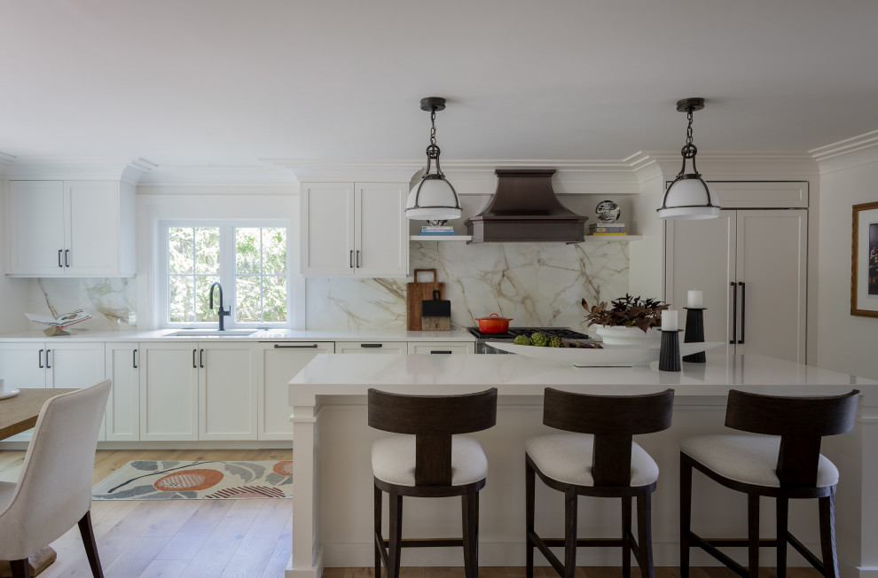 Inspiration for a transitional kitchen remodel in Boston
