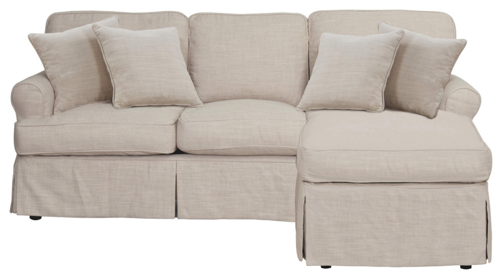 Sleeper Sofa With Reversible Chaise Queen Size Memory Foam Gel Mattress