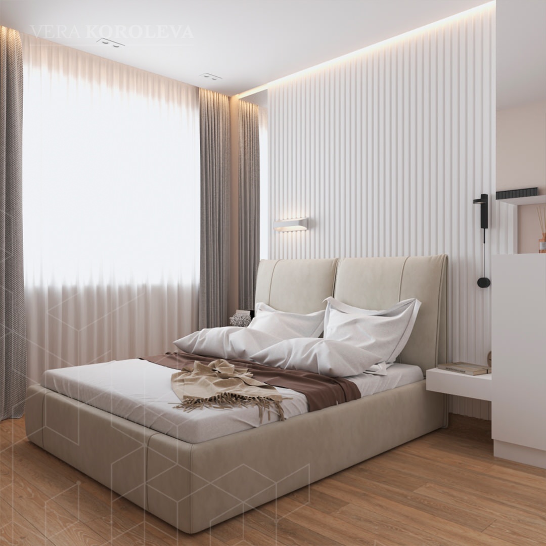 Дизайн-проект двухкомнатной  квартиры для семьи с детьми в ЖК "Модум"