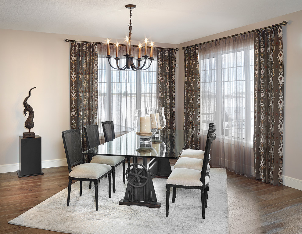 Mountain style dining room photo in Edmonton