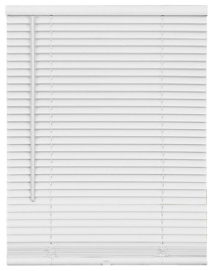 Cordless GII Deluxe Sundown 1" Room Darkening Mini Blind, 46"x64", Pearl White