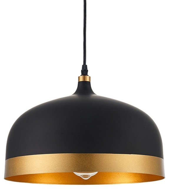 Gold and Black Pendant Light- Lisse Saturn Pendant Lamp Shade