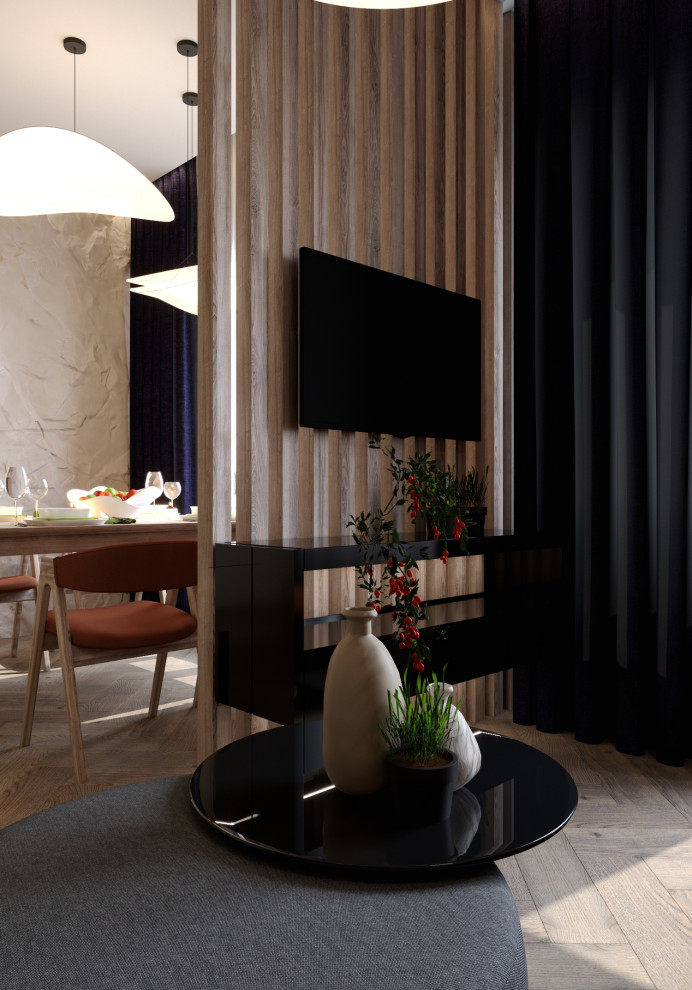 Проект кухни-гостиной для большой семьи