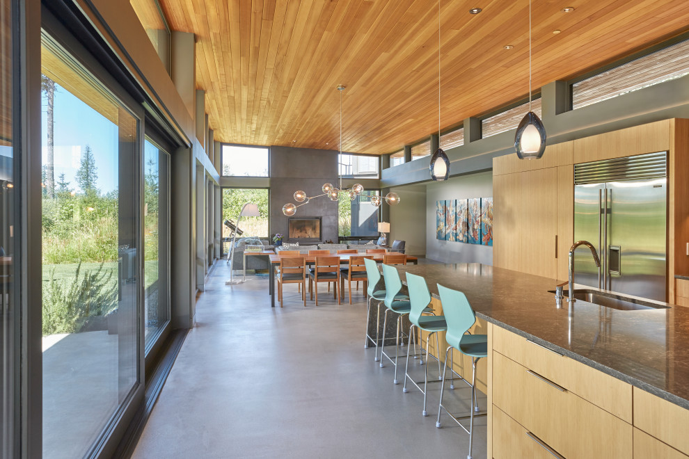 Inspiration for a rustic kitchen remodel in Seattle