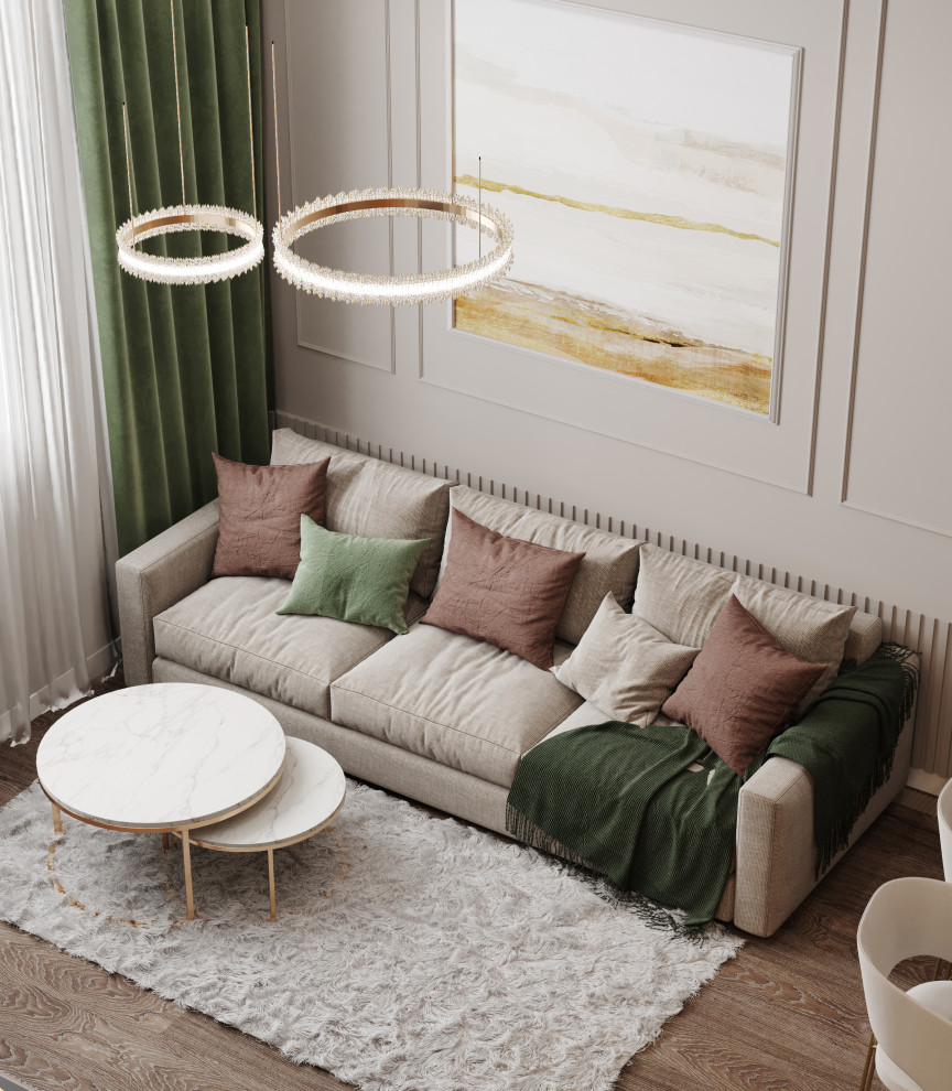 Квартира 73 кв. м. в современном стиле Новочерёмушкинская 17