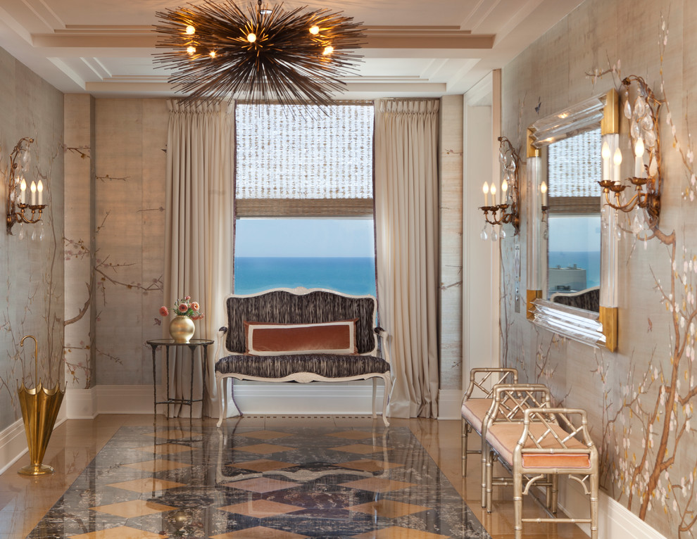 Inspiration for a transitional entryway remodel in Chicago