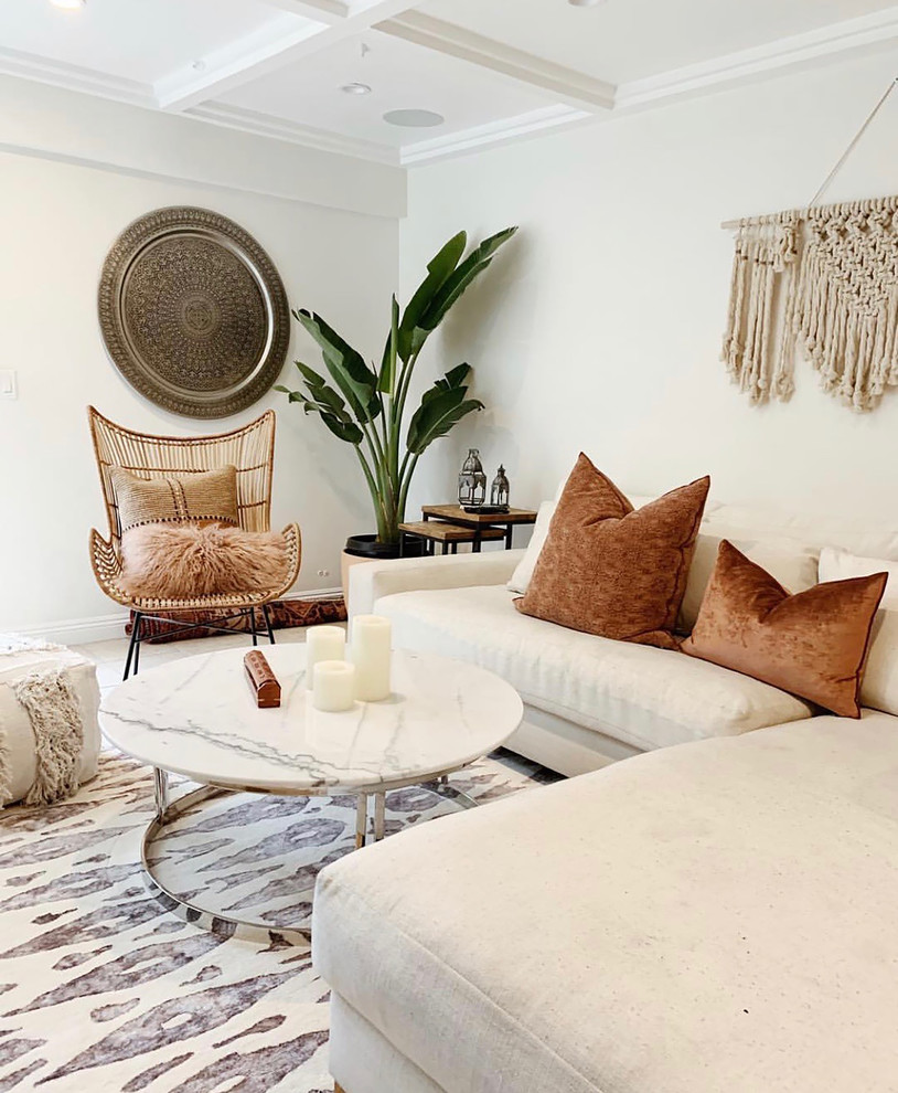 Living room - coastal living room idea in Los Angeles