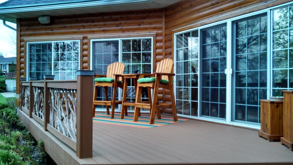 Country backyard deck in Other.