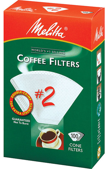 Melitta 622712 #2 Paper White Cone Coffee Filters- 400 Count